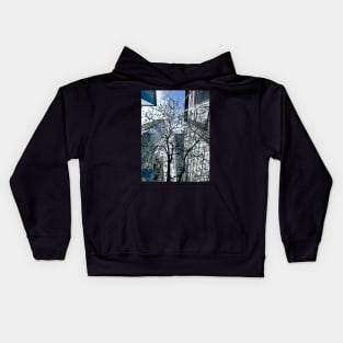 Midtown Manhattan City Street Looking Up Kids Hoodie